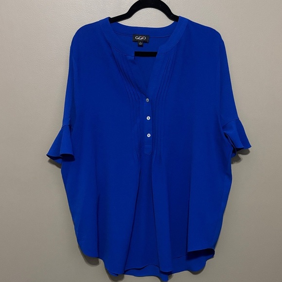 Gigio Tops - G&O Royal Blue Women's Blouse